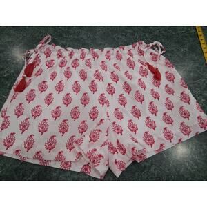 Roller Rabbit x Target Womens Bouquet Tassel Drawstring Shorts Pink Sz XL Lined